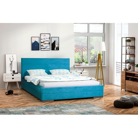 MONIKA kárpitozott ágy (kék) 140x200 cm TT-FURNITURE
