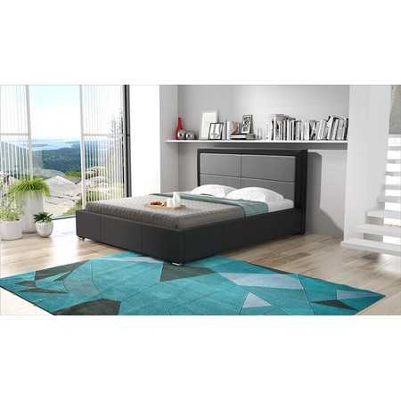 SIMONA kárpitozott ágy (fekete) 140x200 cm TT-FURNITURE
