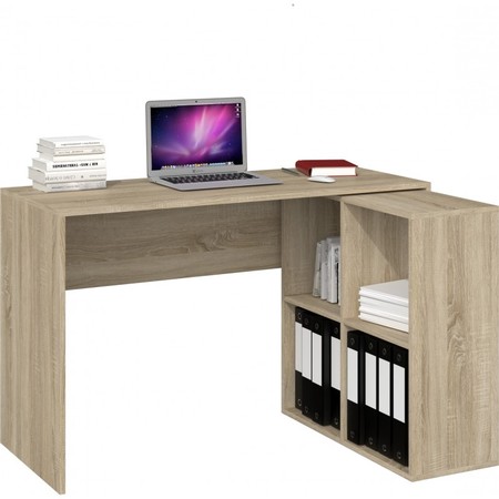 MALAX 2x2 számítógépes íróasztal polcokkal sonoma tölgy TOP Nábytek