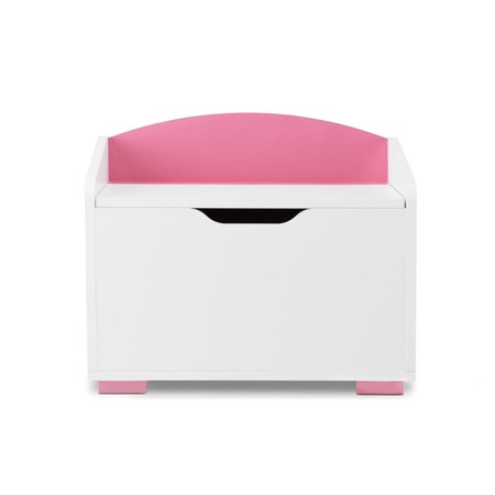 Box PABIS - bílá/růžová Signal-butor