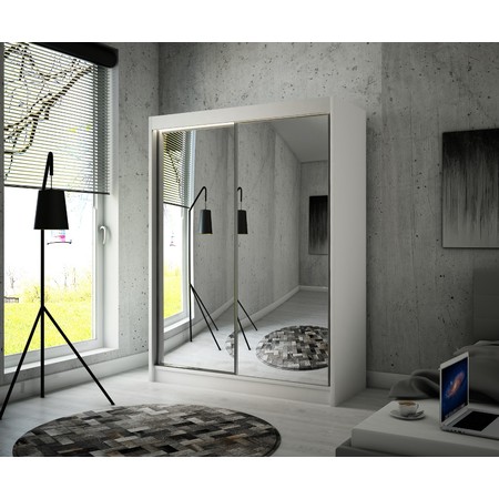 Kvalitní Šatní Skříň Homa 250 cm Bílý mat Furniture
