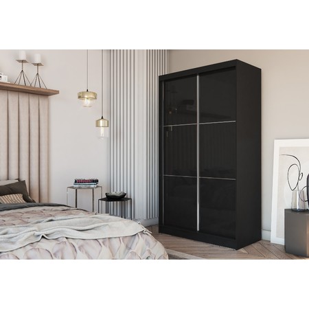 Kvalitní Šatní Skříň Viviana 180 cm Černá Furniture