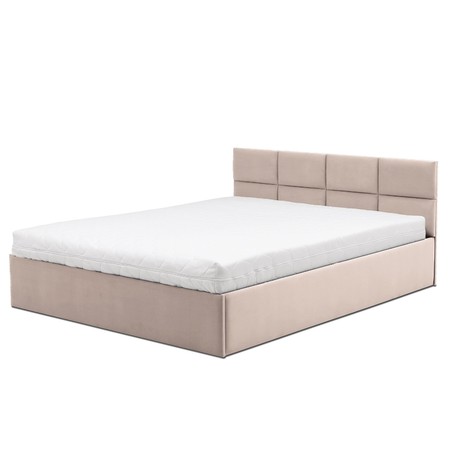 Čalouněná postel MONOS s matrací rozměr 160x200 cm Tmavě šedá Signal-butor