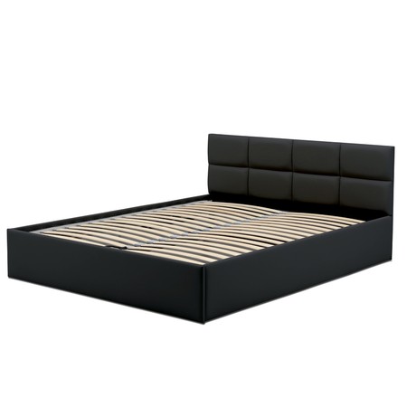 Čalouněná postel MONOS II bez matrace rozměr 160x200 cm - Eko-kůže Černá eko-kůže Signal-butor