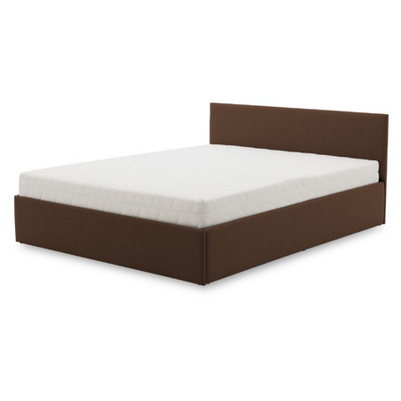 Čalouněná postel LEON s bonelovou matrací rozměr 160x200 cm Hnědá Signal-butor