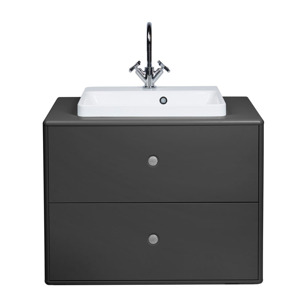 Antracitszürke fali mosdó alatti szekrény 80x62 cm Color Bath – Tom Tailor