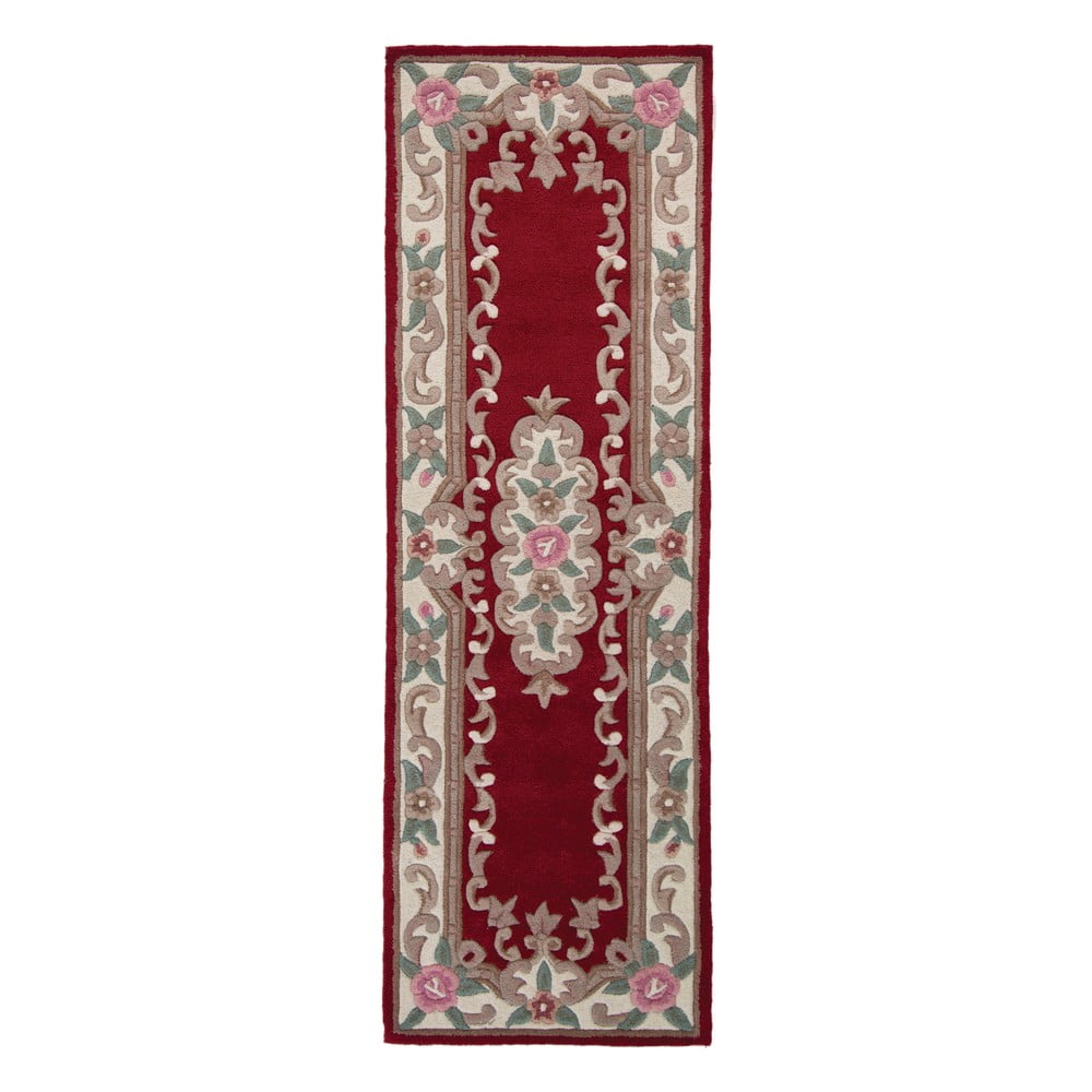 Aubusson piros gyapjú szőnyeg
