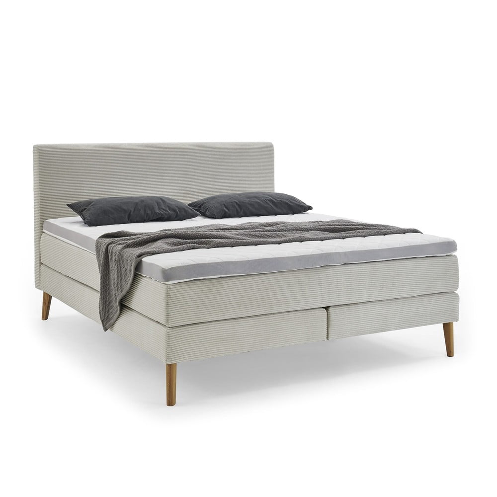 Bézs boxspring ágy 160x200 cm Linea – Meise Möbel