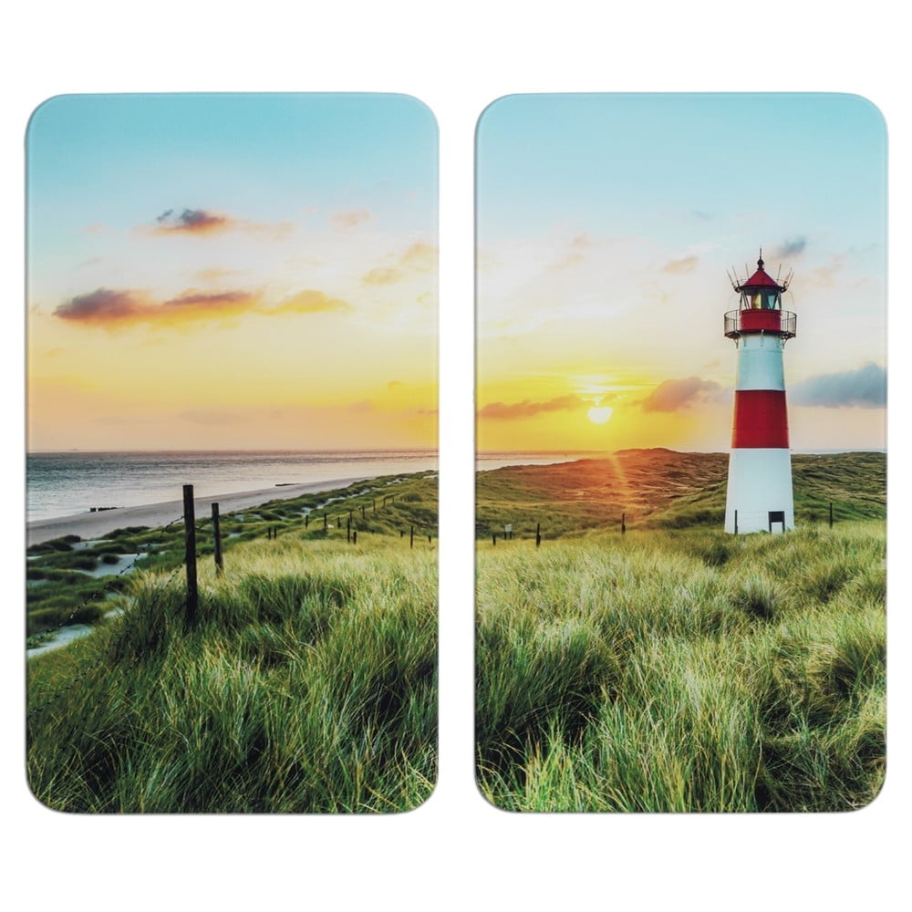 Edzett üveg tűzhely fedőlap szett 2 db-os 52x30 cm Lighthouse – Maximex