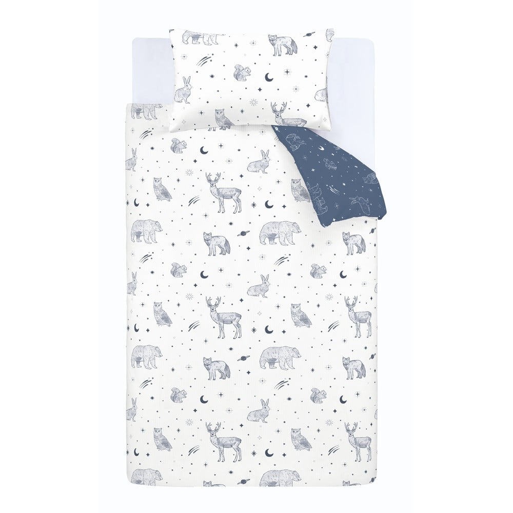Egyszemélyes flanel gyerek ágyneműhuzat 135x200 cm Starlight Animals – Bianca