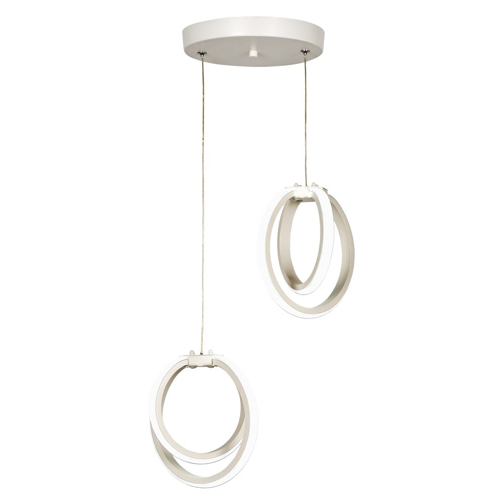 Fehér fém LED függőlámpa ø 20 cm Sezen – Squid Lighting