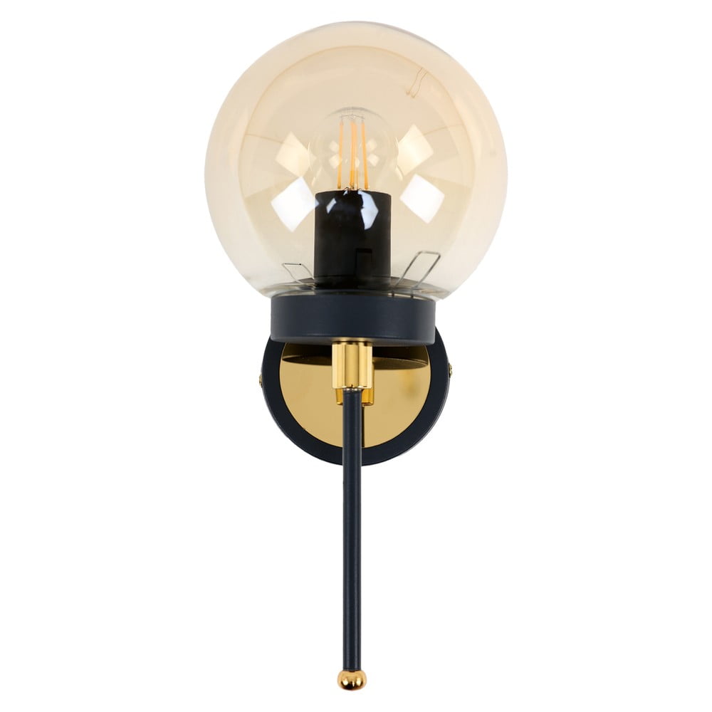Fekete-aranyszínű fali lámpa ø 15 cm Tokyo – Squid Lighting