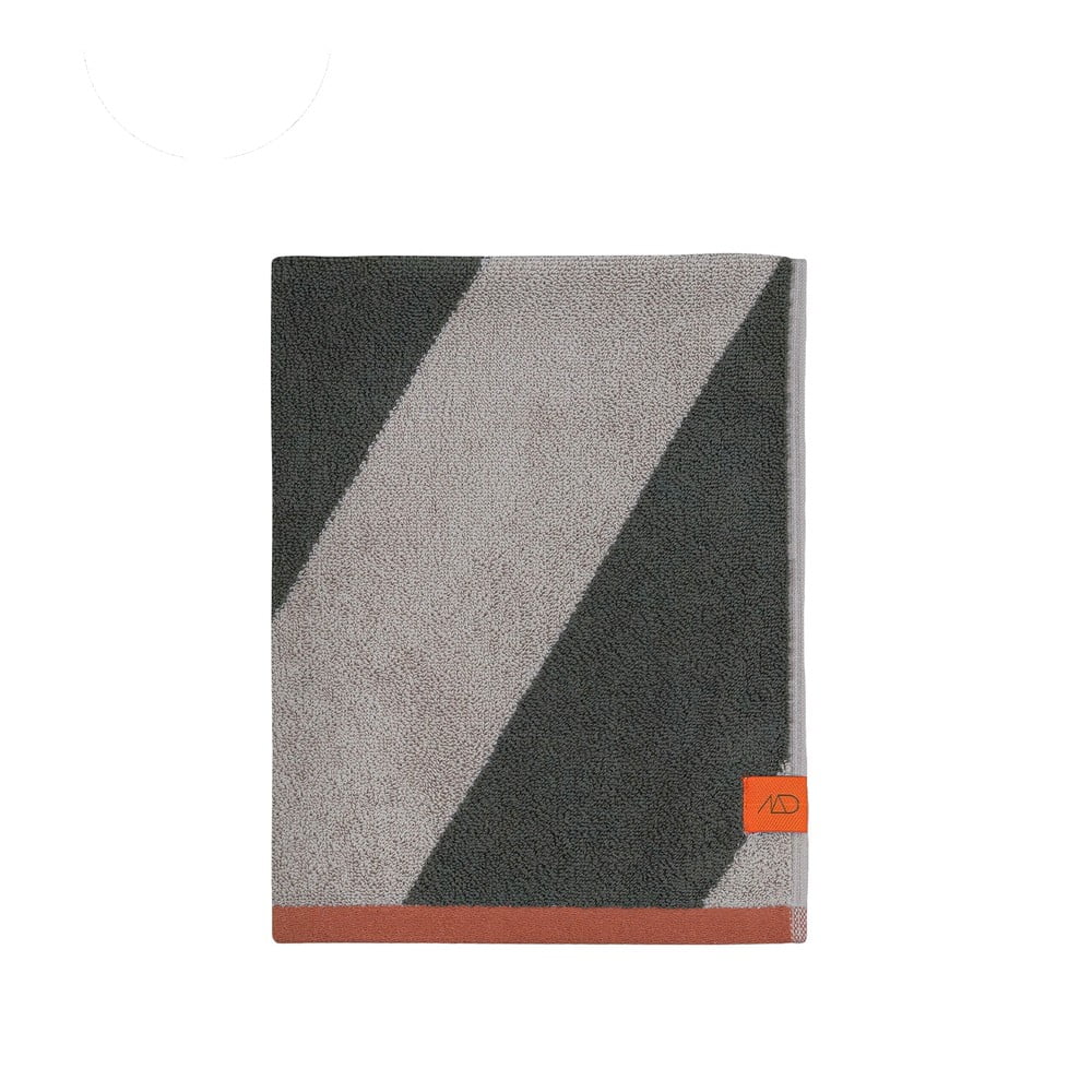 Khaki frottír bio pamut törölköző 50x90 cm Diagonal – Mette Ditmer Denmark