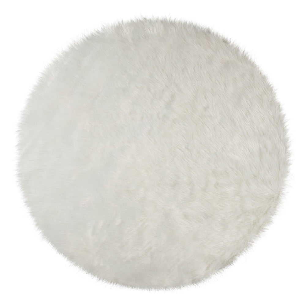 Sheepskin fehér kerek szőnyeg