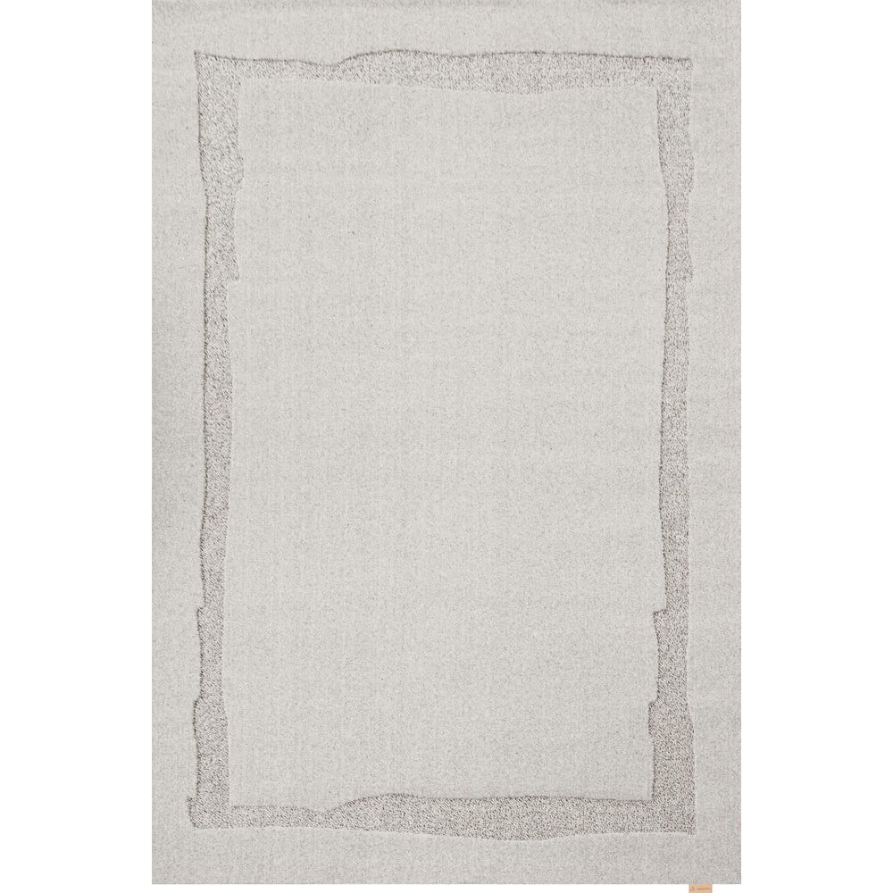 Világosszürke gyapjú szőnyeg 133x190 cm Morphic Rocca – Agnella