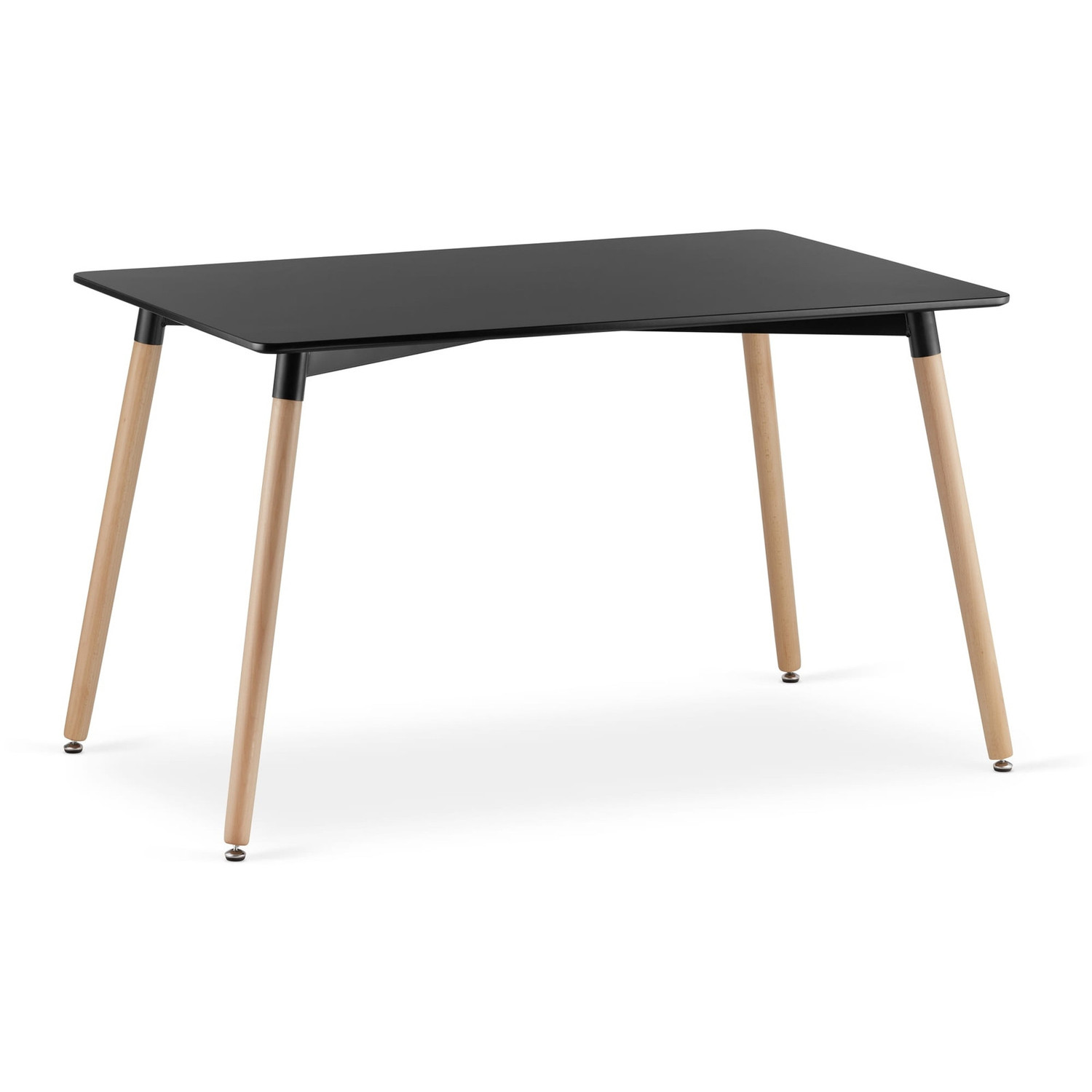 Étkezőasztal ADRIA 120x80 cm - bükkfa/fekete Signal-butor