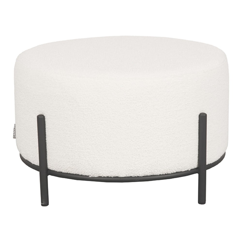 Fehér buklé puff Troy – LABEL51