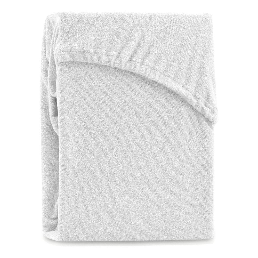 Fehér gumis frottír lepedő 240x220 cm Ruby – Restilo