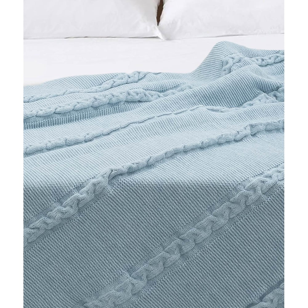 Kék ágytakaró 200x220 cm Trenza – Oyo Concept