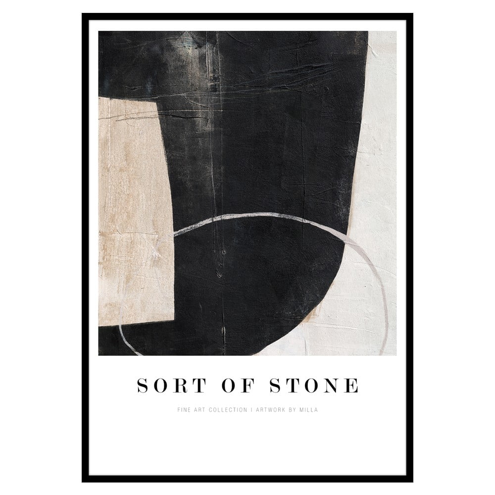 Kép 72x102 cm Sort Of Stone   – Malerifabrikken