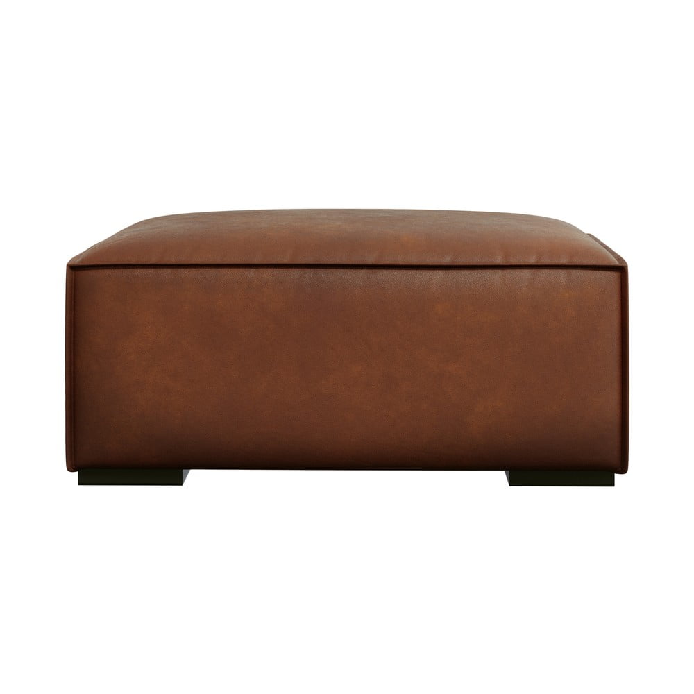 Konyakbarna bőr lábtartó Madame – Windsor & Co Sofas