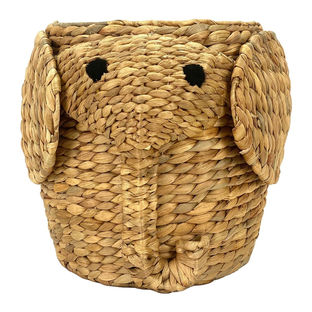Natúr színű vízijácint játéktároló kosár ø 30x35 cm Elephant – Compactor