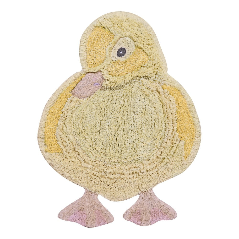 Sárga mosható kézi szövésű pamut gyerek szőnyeg 95x120 cm Ducky – Lorena Canals