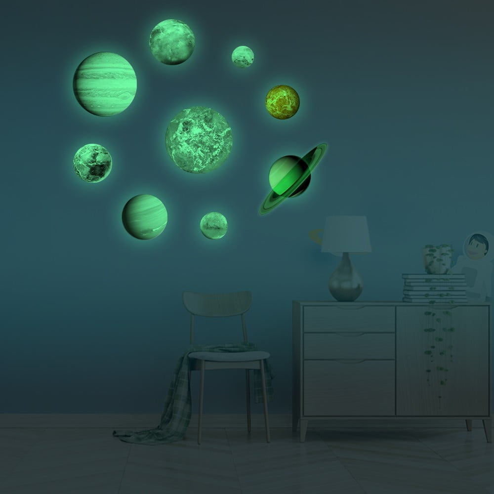 Solar System 9 db-os világító falmatrica szett - Ambiance