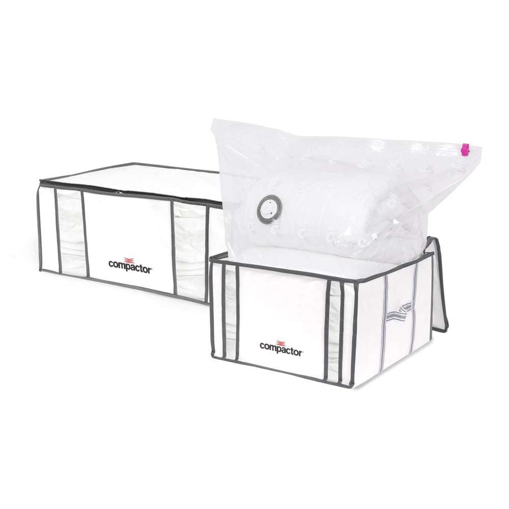 Vákuumos-megerősített textil ruhatároló doboz szett 2 db-os 50x65x27 cm Life – Compactor