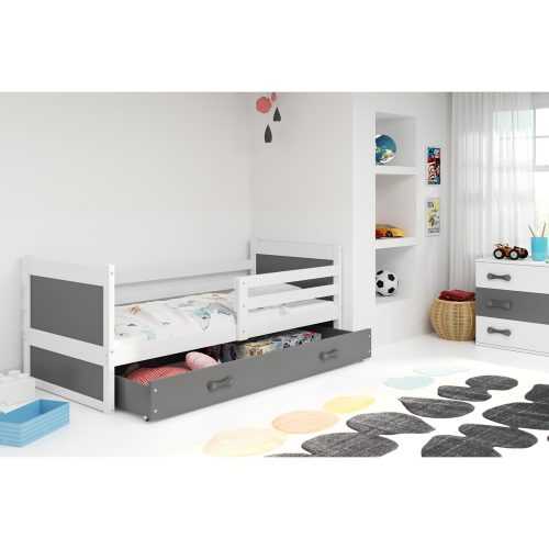 Gyerekágy RICO 200x90 cm Szürke Fehér BMS