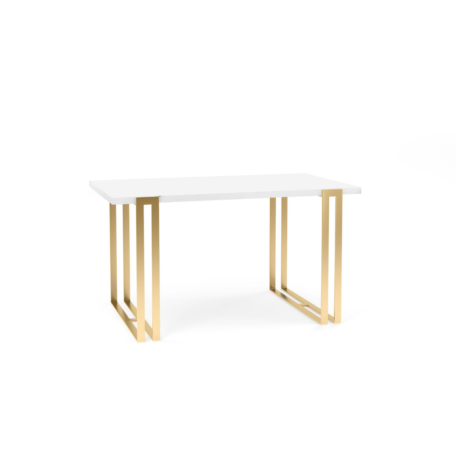 EWEN II Étkezőasztal 160 cm (fehér / arany) T-TABLE
