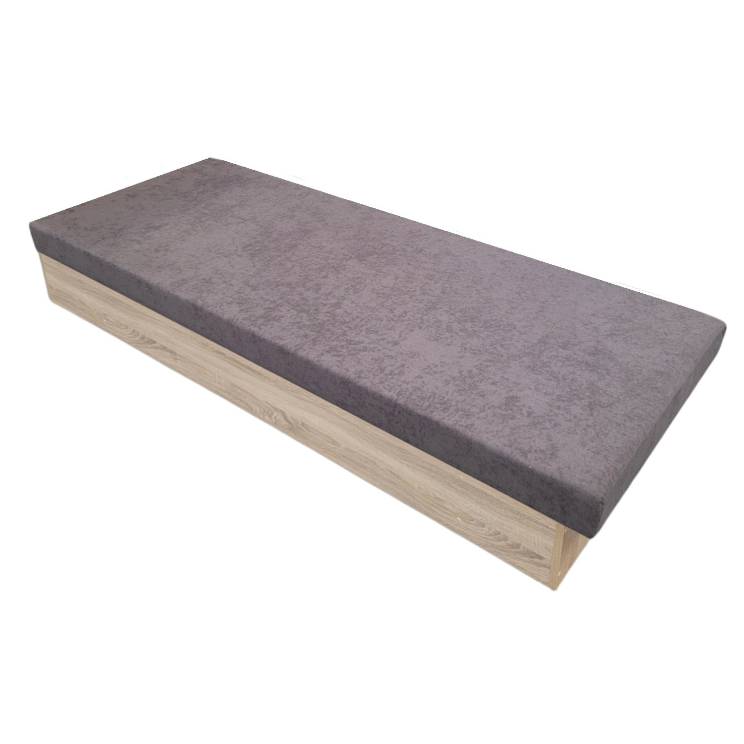 Egyszemélyes ágy Silver C80 - 90x200 Piros Pántok jobb oldlat Sonoma tölgy Graja