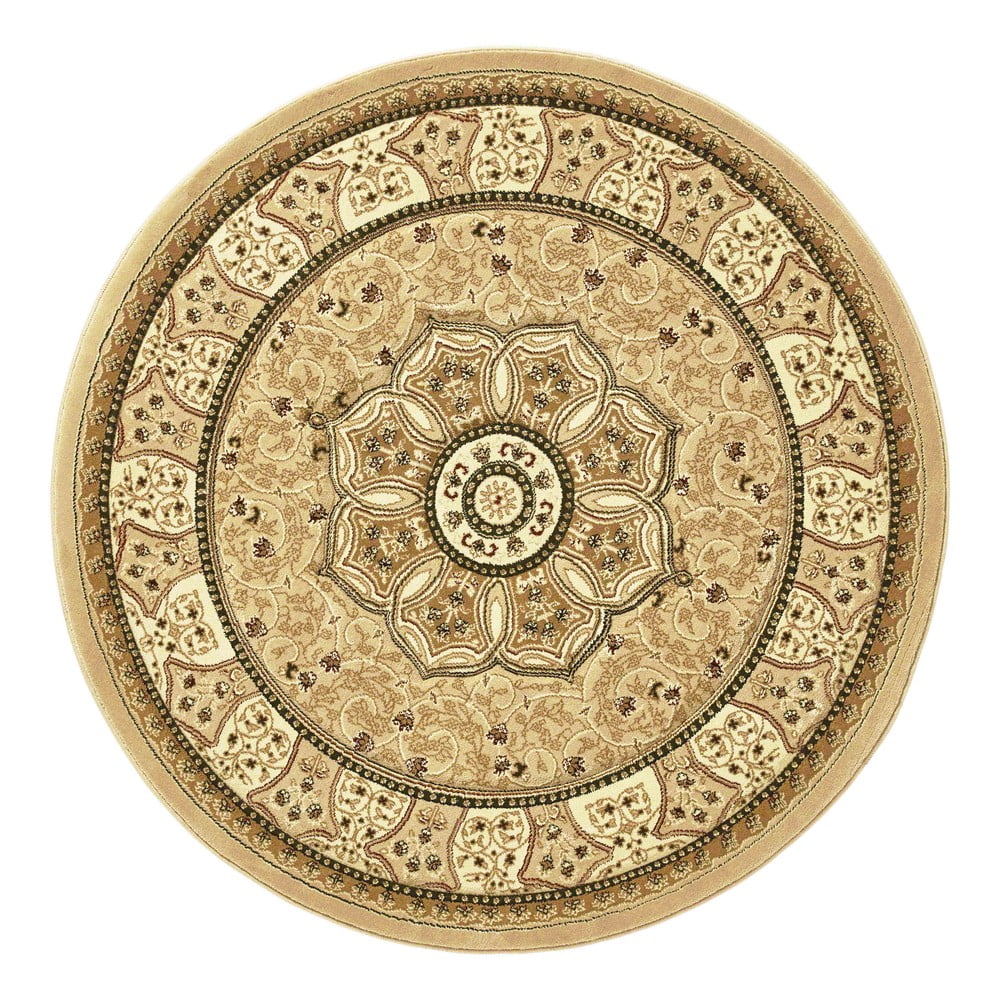 Bézs kerek szőnyeg ø 150 cm Heritage – Think Rugs
