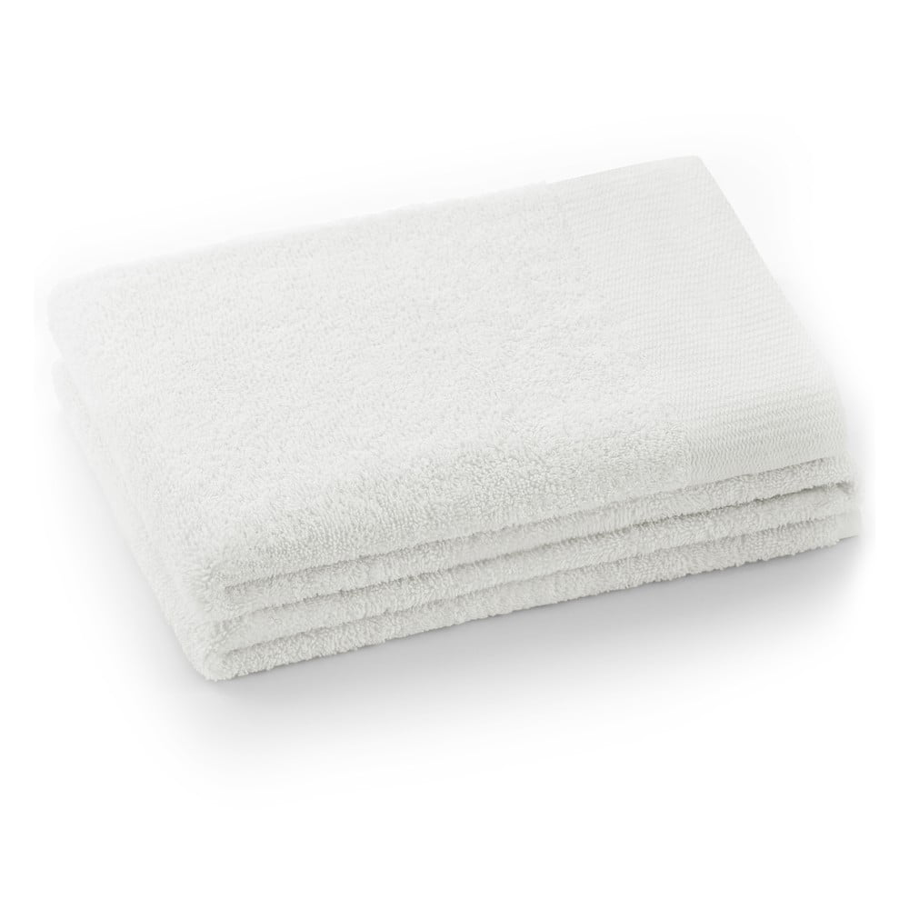 Fehér frottír pamut fürdőlepedő 70x140 cm Amari – Restilo