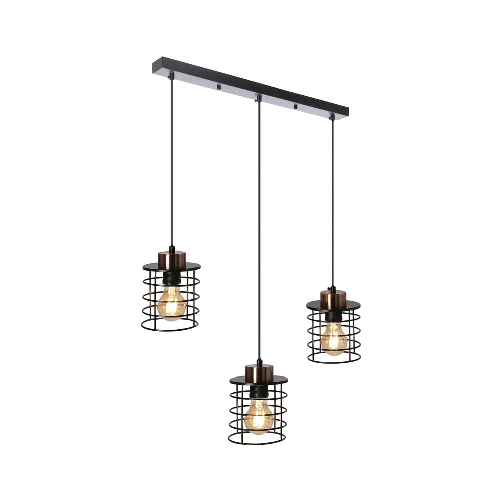 Fekete fém függőlámpa 12x64 cm Glob – Candellux Lighting