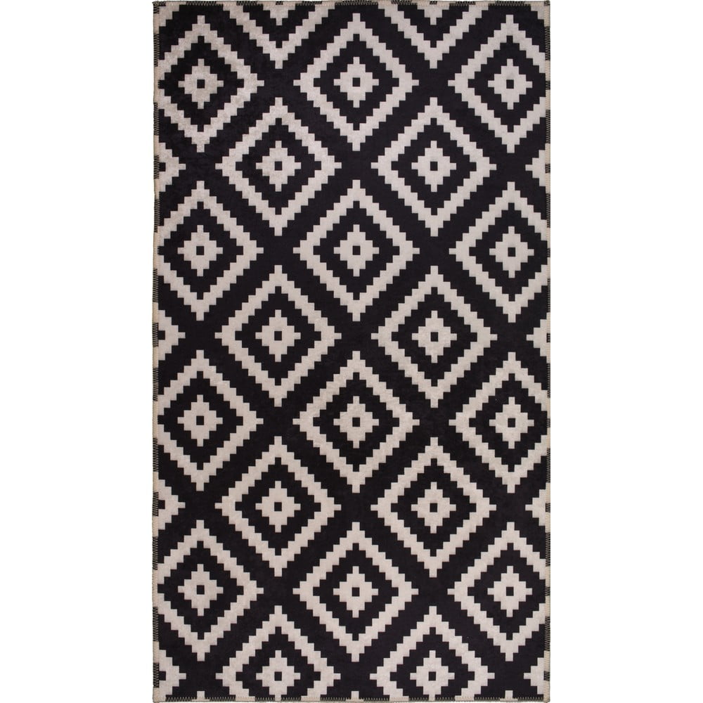 Fekete mosható futószőnyeg 200x80 cm - Vitaus