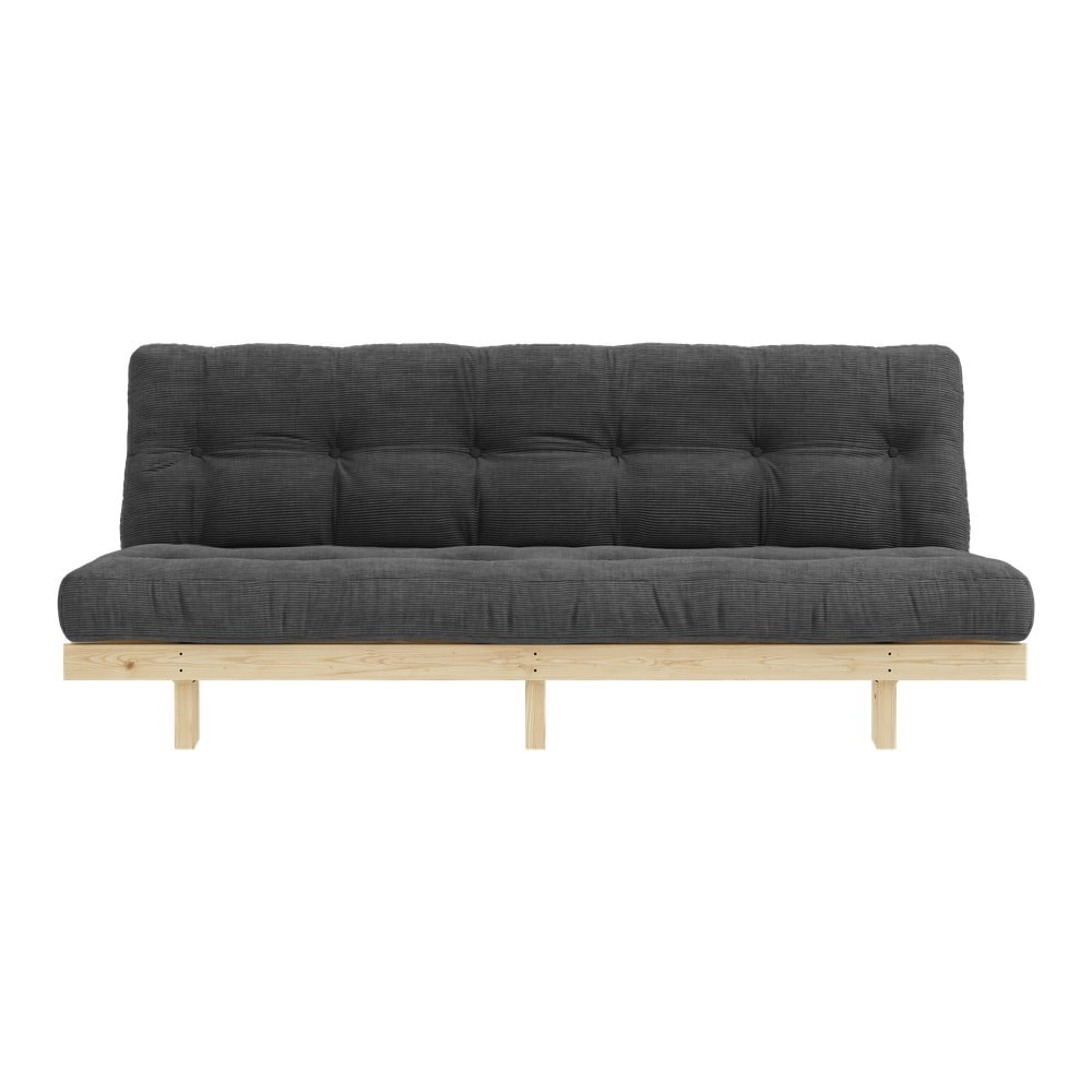 Feketés antracitszürke kordbársony kanapé 200 cm Lean – Karup Design