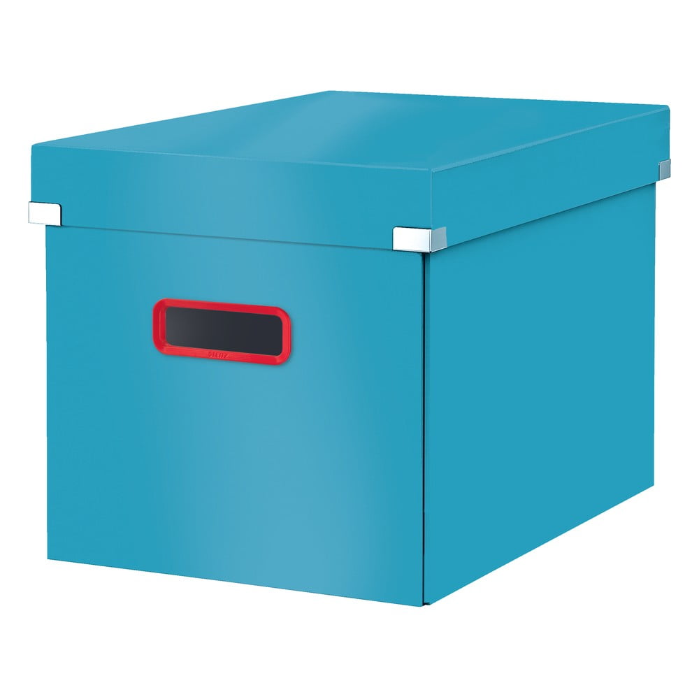 Kék fedeles karton tárolódoboz 32x36x31 cm Click&Store – Leitz