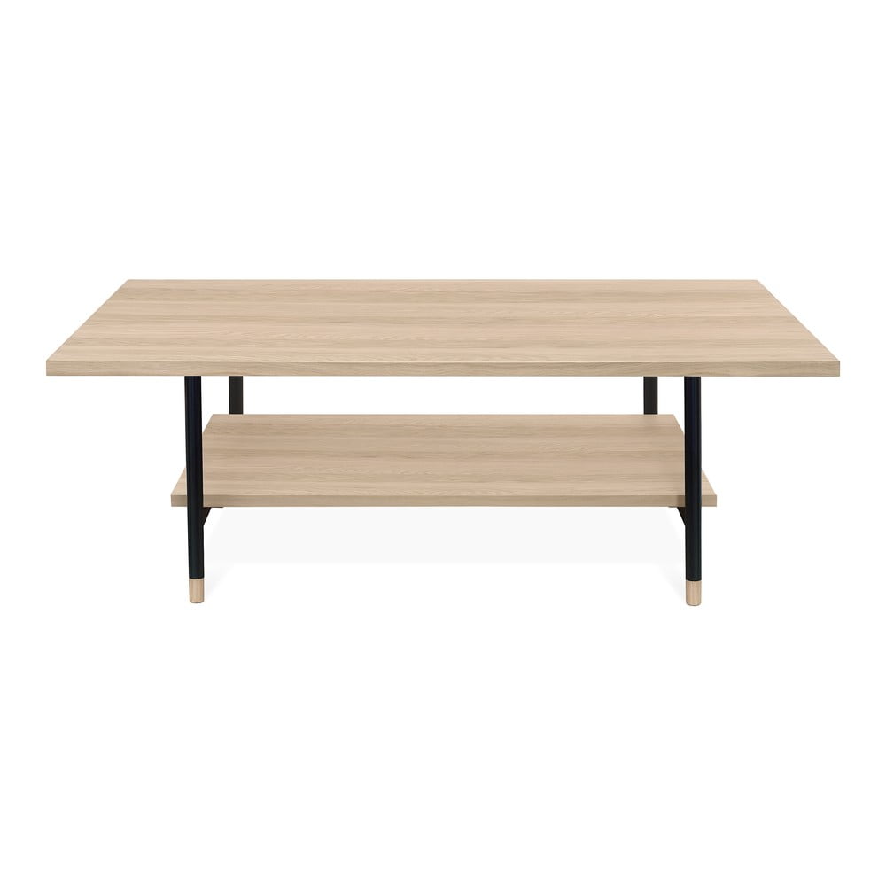 Natúr színű dohányzóasztal tölgyfa dekoros asztallappal 60x120 cm Jugend – Woodman