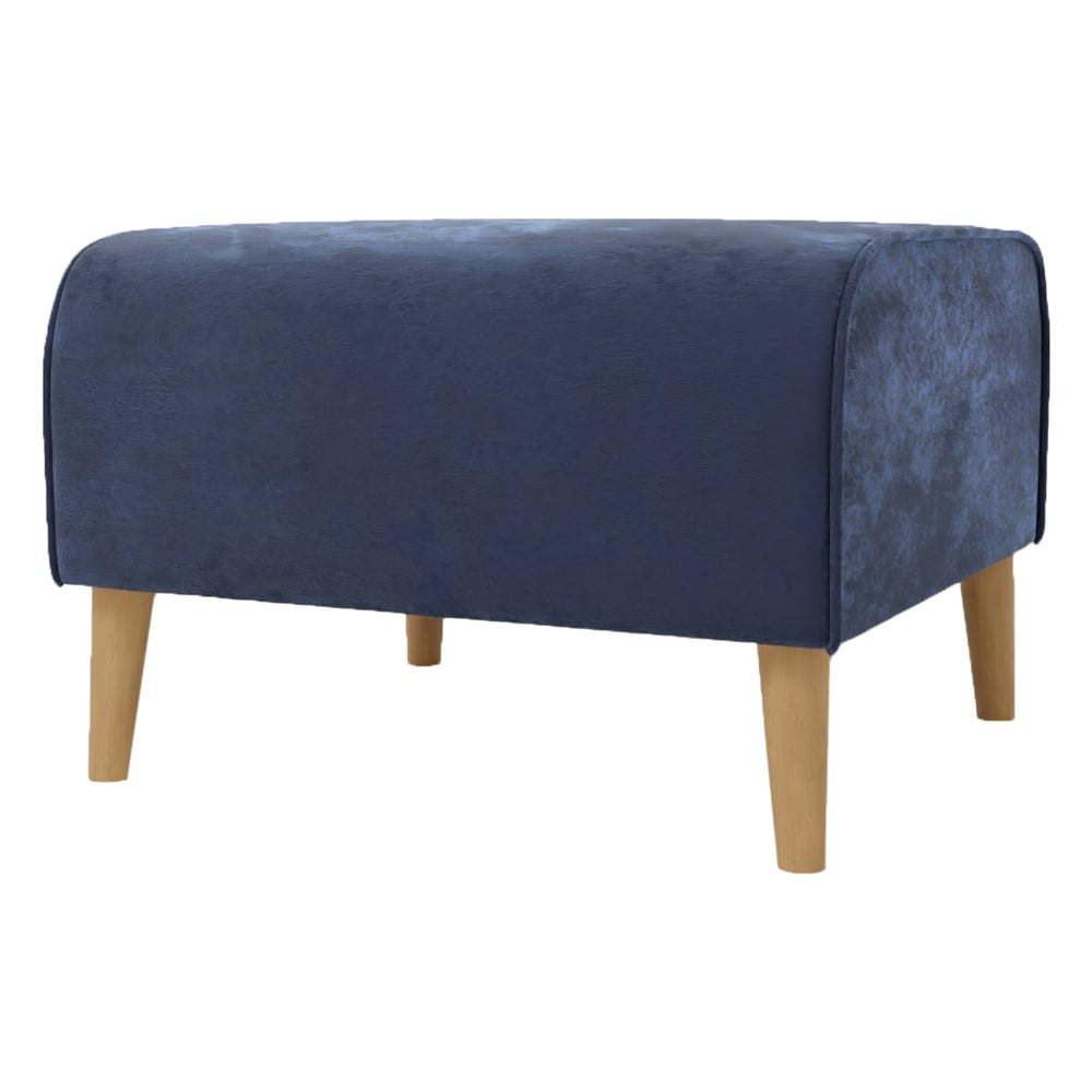 Sötétkék bársony lábtartó Carole – Ropez