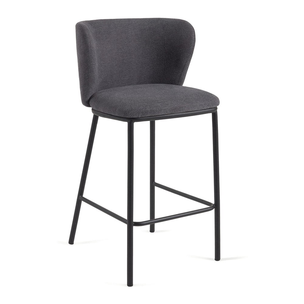 Sötétszürke bárszék (ülésmagasság 65 cm) Ciselia – Kave Home