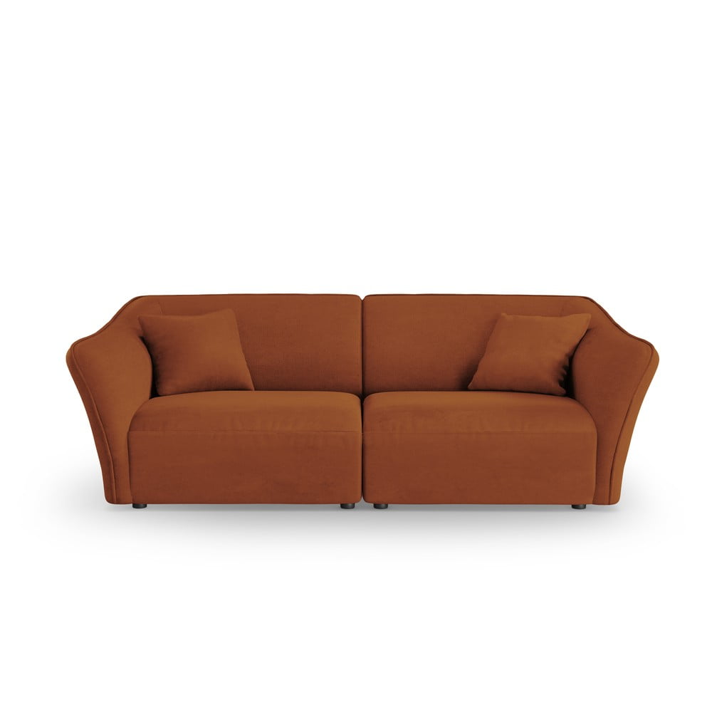 Téglavörös buklé kanapé 206 cm Tokyo – Cosmopolitan Design