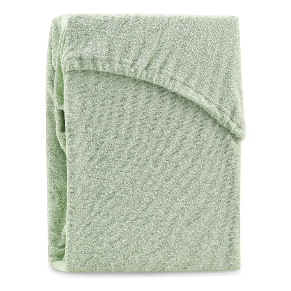 Zöld gumis frottír lepedő 220x200 cm Ruby – Restilo