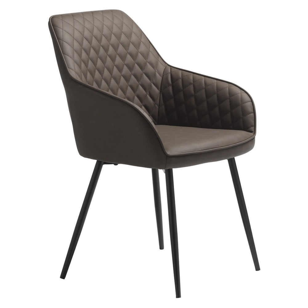 Barna bőrutánzat étkezőszék Milton – Unique Furniture