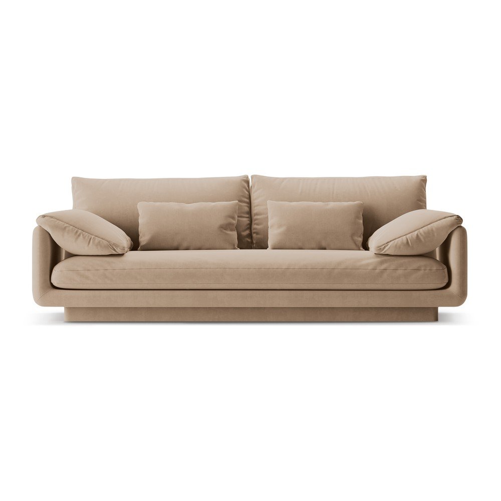 Bézs bársony kanapé 220 cm Torino – Micadoni