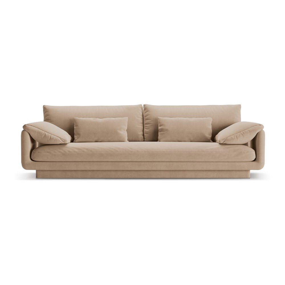 Bézs bársony kanapé 250 cm Torino – Micadoni