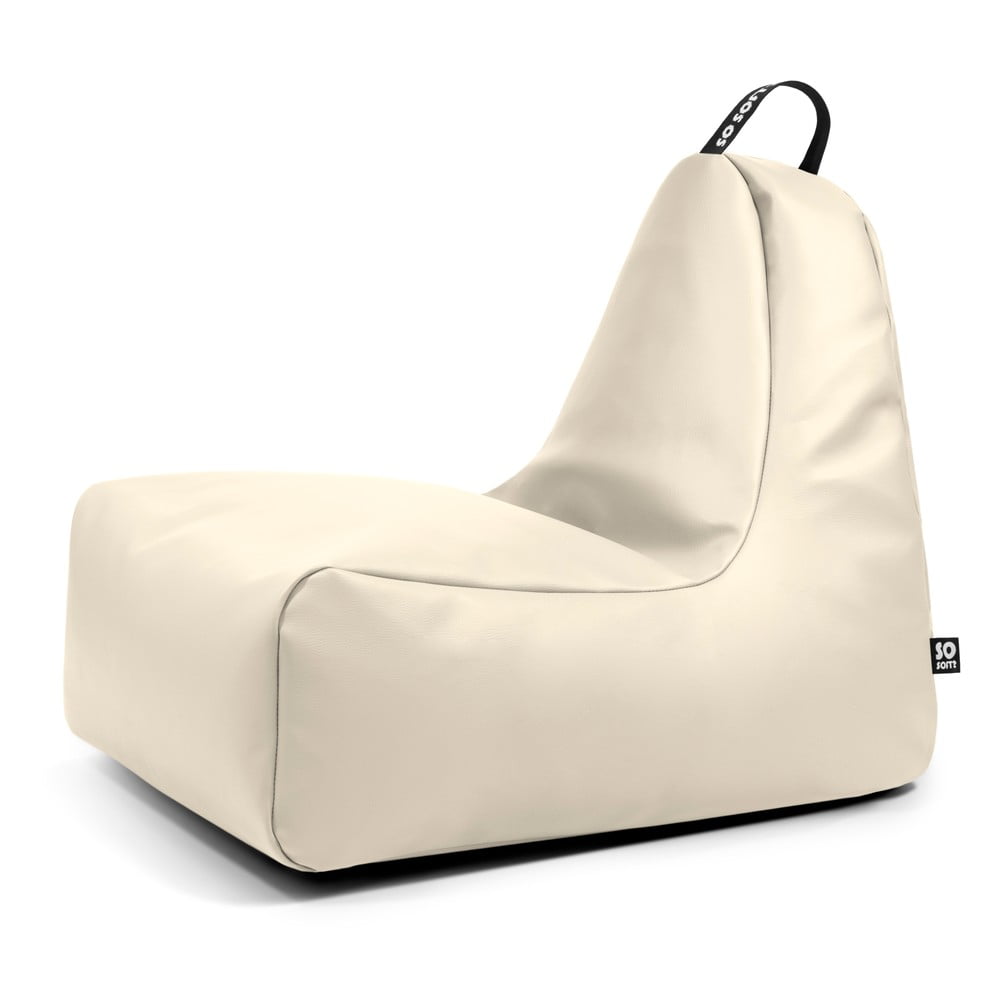 Bézs bőrutánzat babzsákfotel Chill L – So Soft?