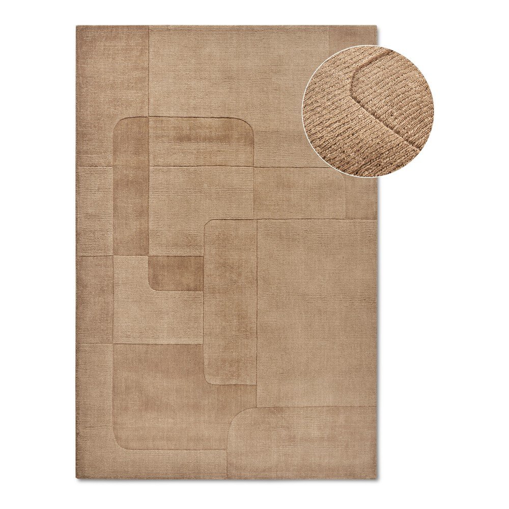 Bézs kézi szövésű gyapjú szőnyeg 80x150 cm Charlotte – Villeroy&Boch