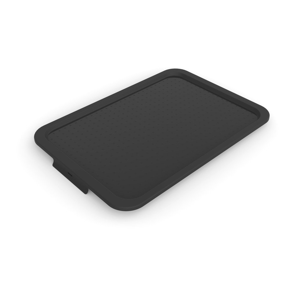 Fekete műanyag tárolódoboz fedél 57x39x3 cm Albris – Rotho