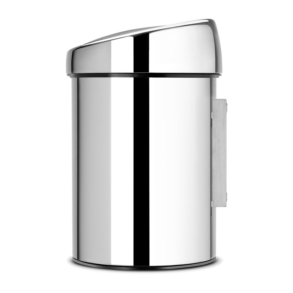Fényes ezüstszínű acél érintésre nyíló szemetes 3 l Touch Bin – Brabantia